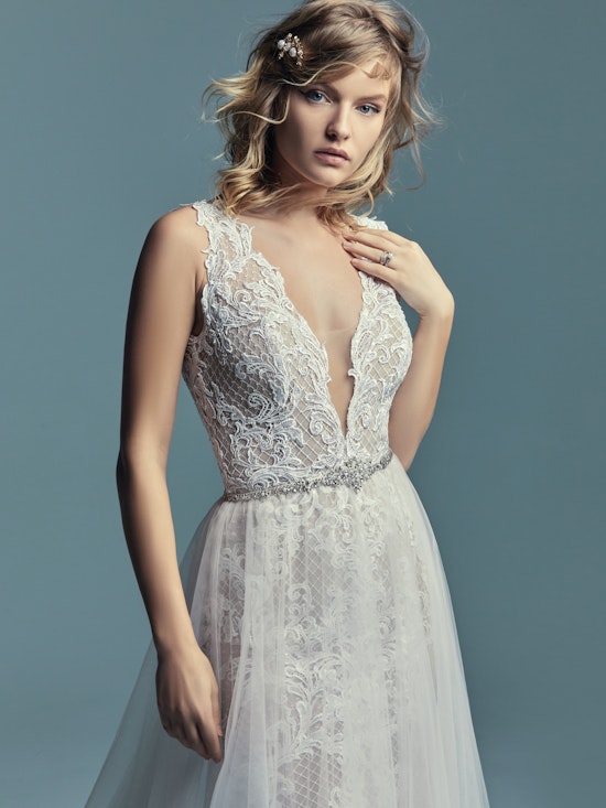 Hailey Marie (8MC695MC) Rustic Lace Wedding Dress by Maggie Sottero