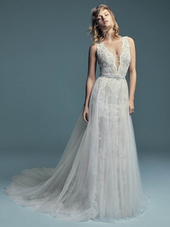 Hailey Marie (8MC695MC) Rustic Lace Wedding Dress by Maggie Sottero