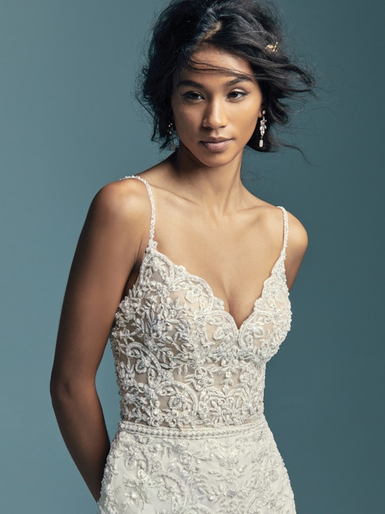 Imani (8MC703MC) Sexy Wedding Dress with Sheer Bodice by Maggie Sottero