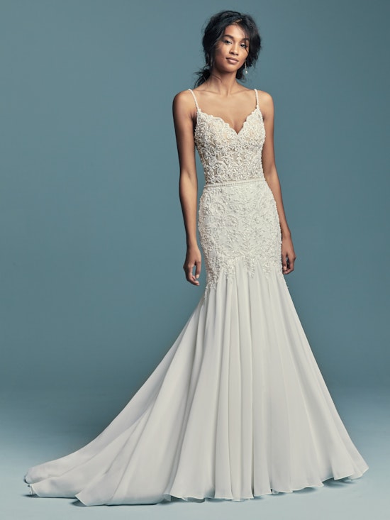 Imani (8MC703MC) Sexy Wedding Dress with Sheer Bodice by Maggie Sottero