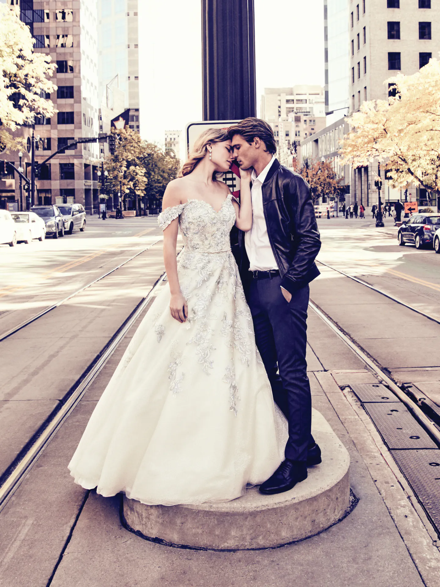 Maine  Vintage Blue Accent Wedding Dress by Maggie Sottero