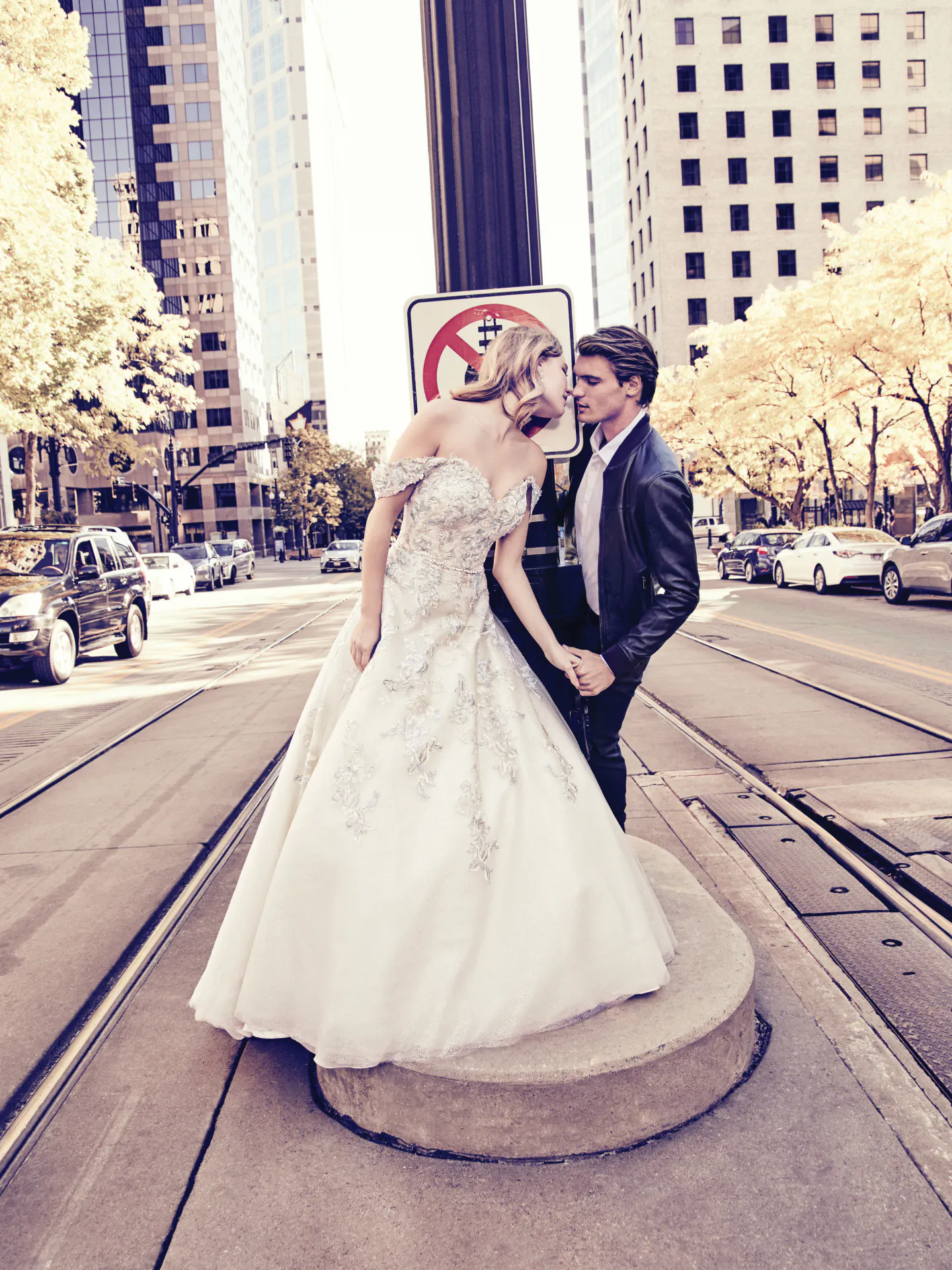 Maine  Vintage Blue Accent Wedding Dress by Maggie Sottero