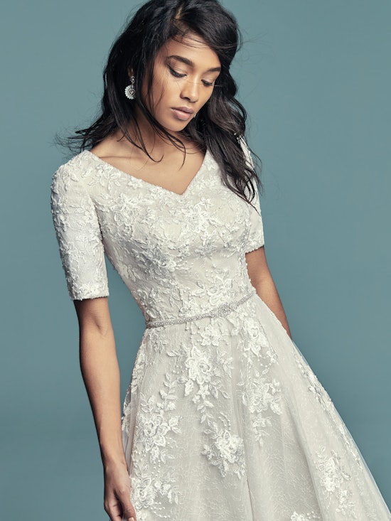 Meryl Marie (8MS735) Modest Vintage Wedding Dress by Maggie Sottero