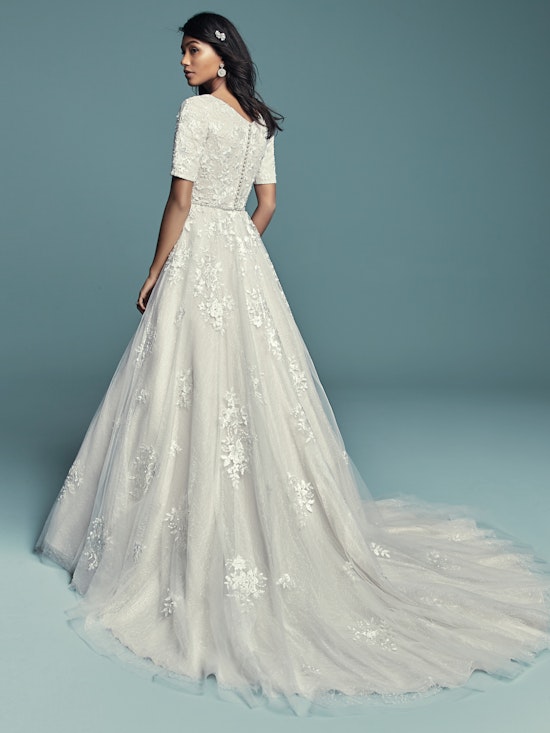 Meryl Marie (8MS735) Modest Vintage Wedding Dress by Maggie Sottero