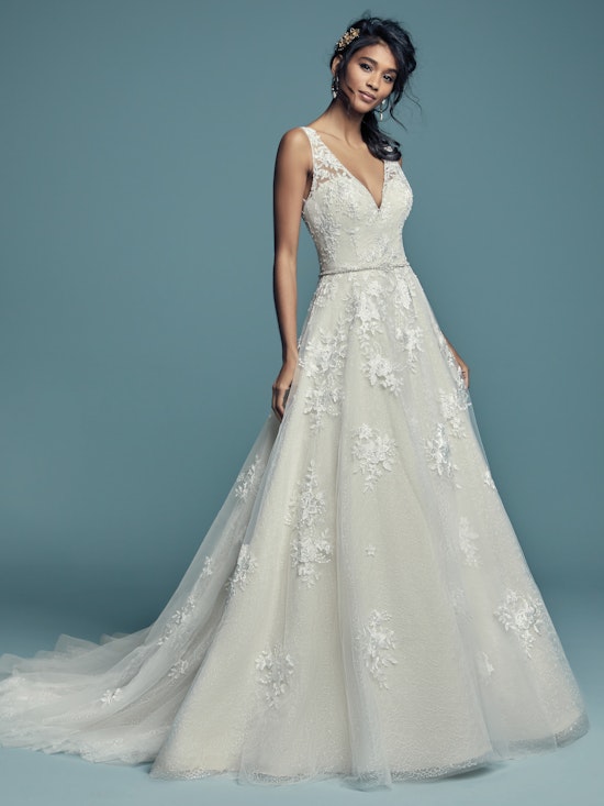 Meryl Lynette (Curve) (CRV-7MS339MC) Lace Wedding Dress by Maggie Sottero