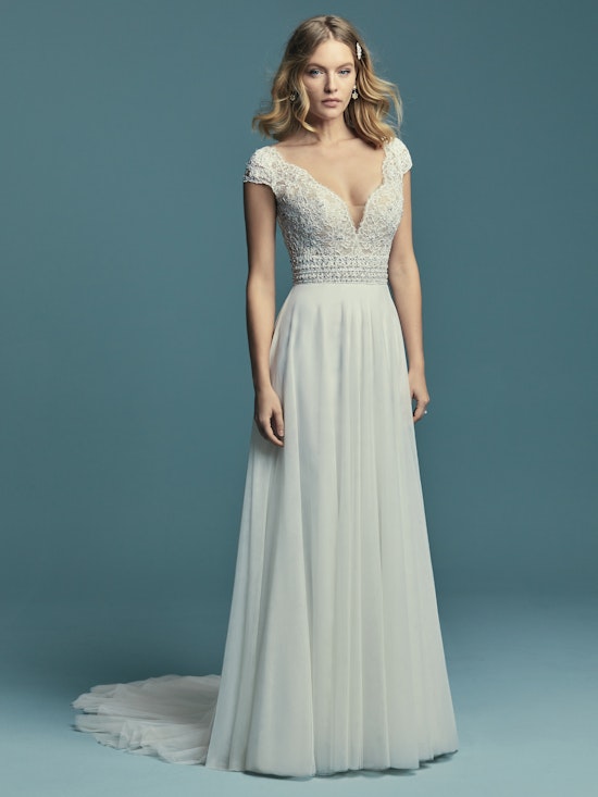 Monarch (8MS751) Chiffon Boho Wedding Dress by Maggie Sottero