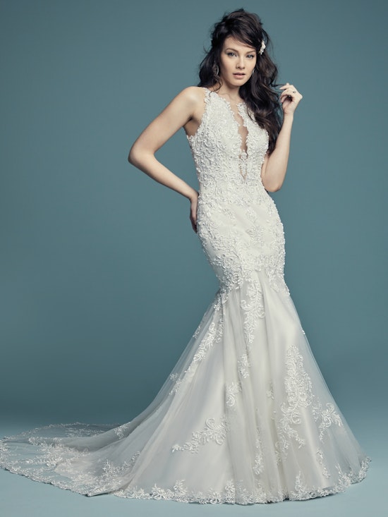 November (8MC797) Unique Mermaid Wedding Dress by Maggie Sottero