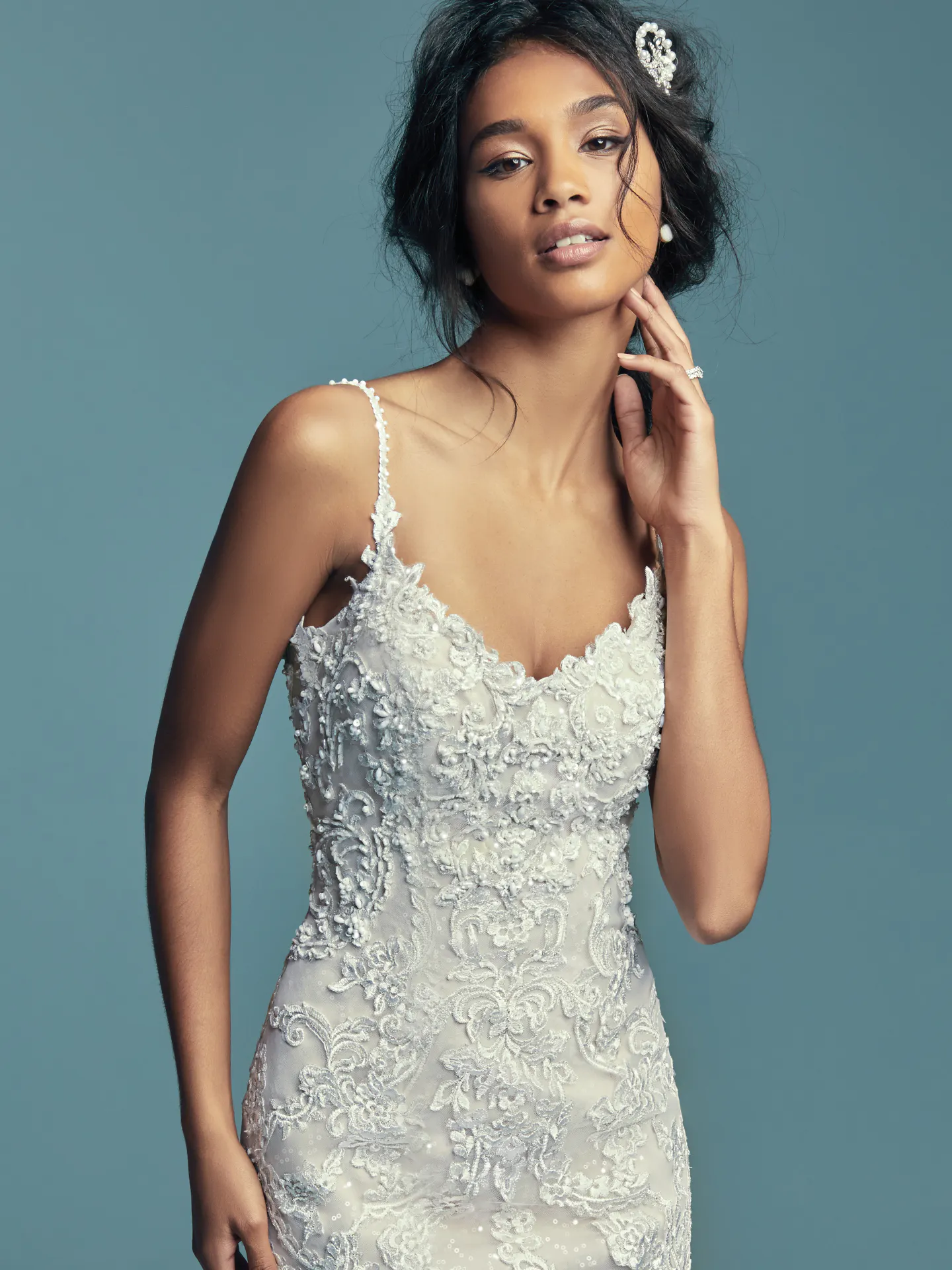 Riley  Vintage lace Wedding Dress by Maggie Sottero