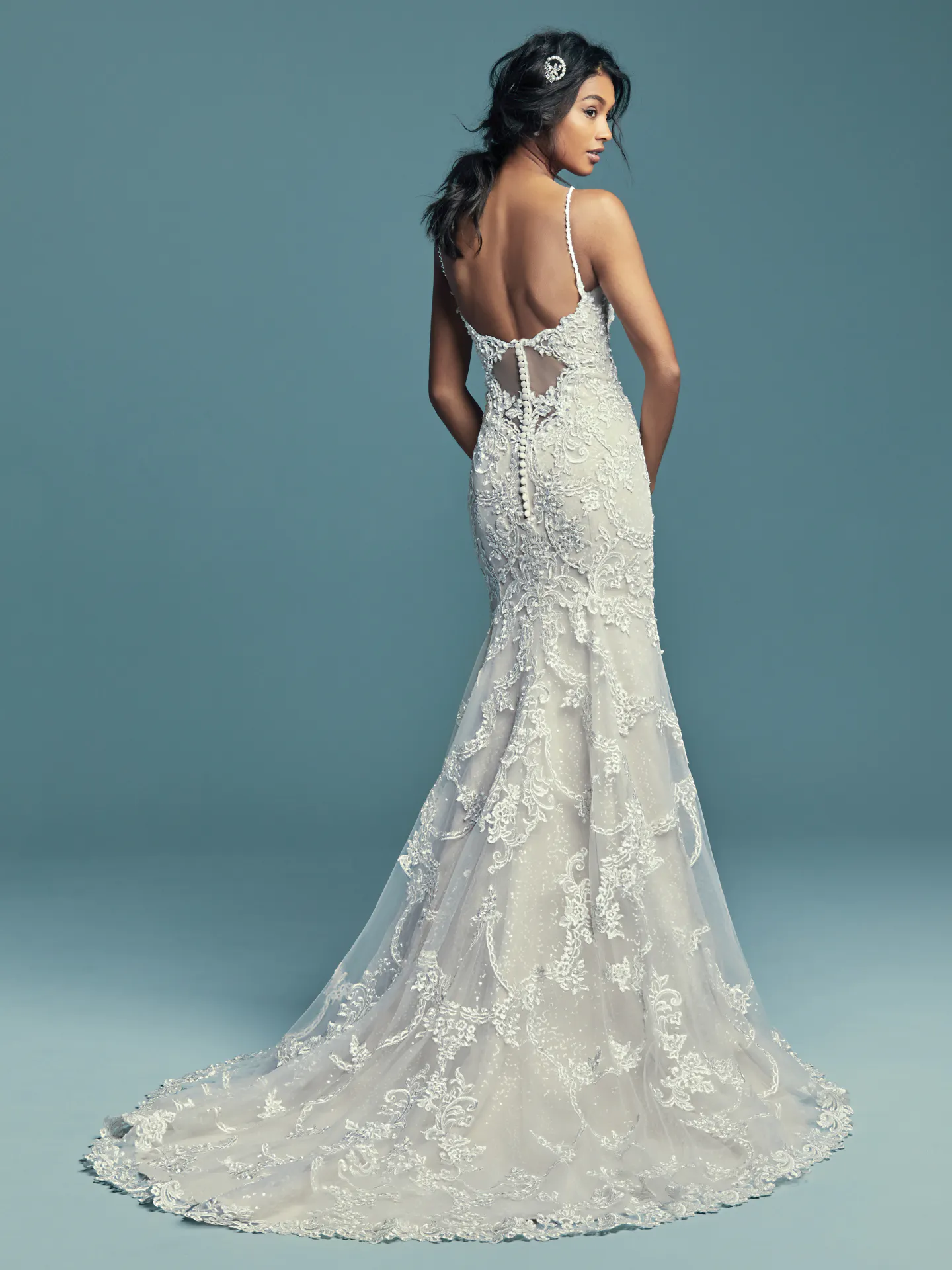 Riley  Vintage lace Wedding Dress by Maggie Sottero