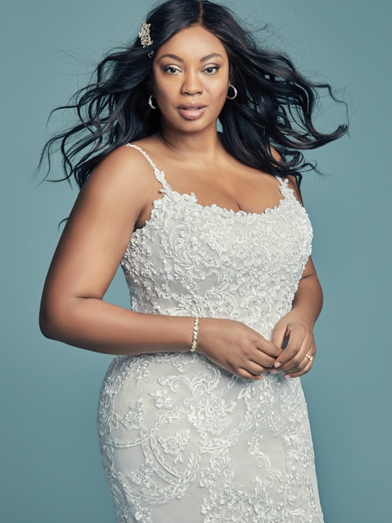 Riley Marie (Curve) (CRV-8MC731AC) Lace Wedding Dress by Maggie Sottero