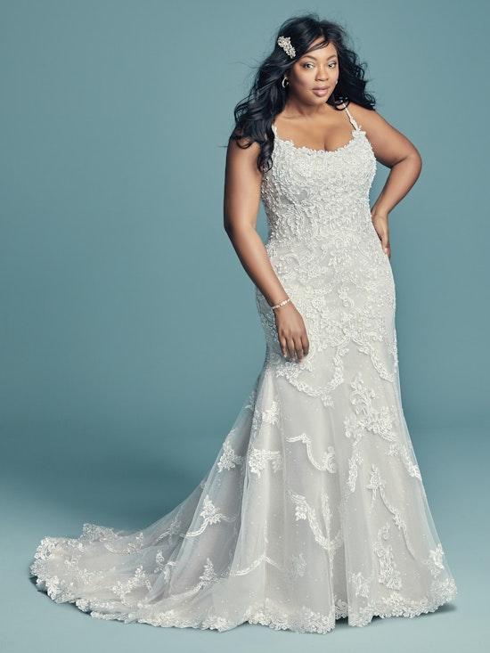 Riley Marie (Curve) (CRV-8MC731AC) Lace Wedding Dress by Maggie Sottero