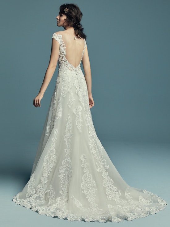 Serena (8MC655) Vintage lace Wedding Dress by Maggie Sottero