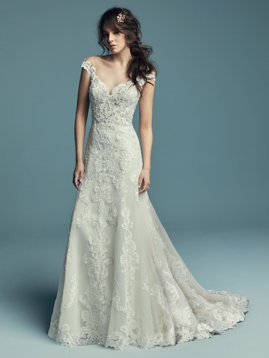 Serena (8MC655) Vintage lace Wedding Dress by Maggie Sottero