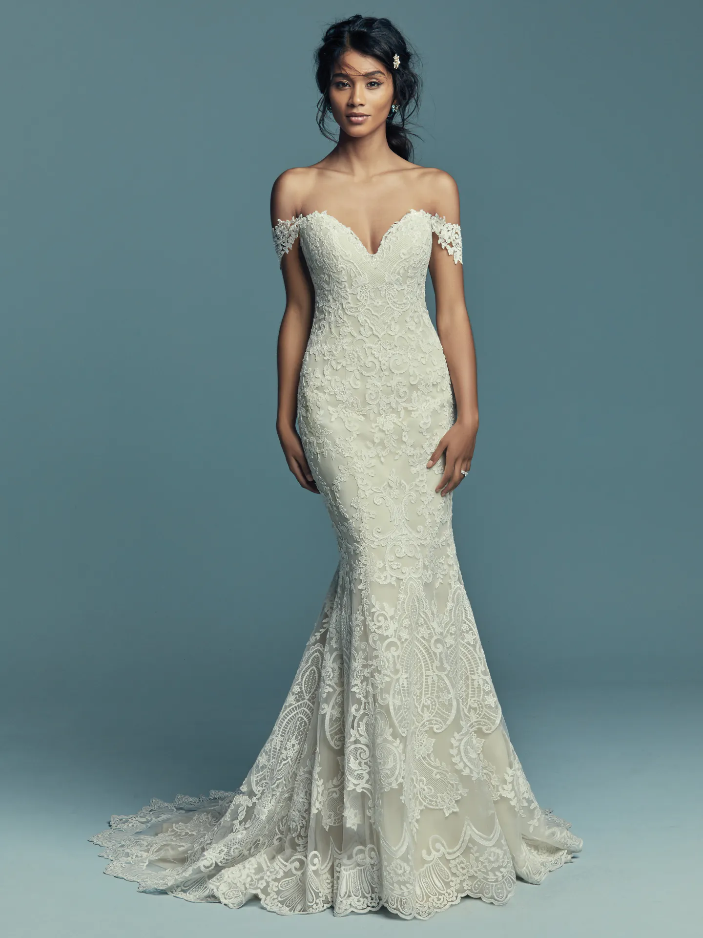 Stephanie  Vintage lace Wedding Dress by Maggie Sottero