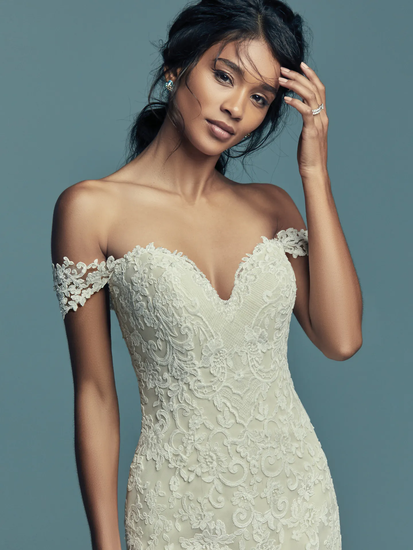 Stephanie  Vintage lace Wedding Dress by Maggie Sottero