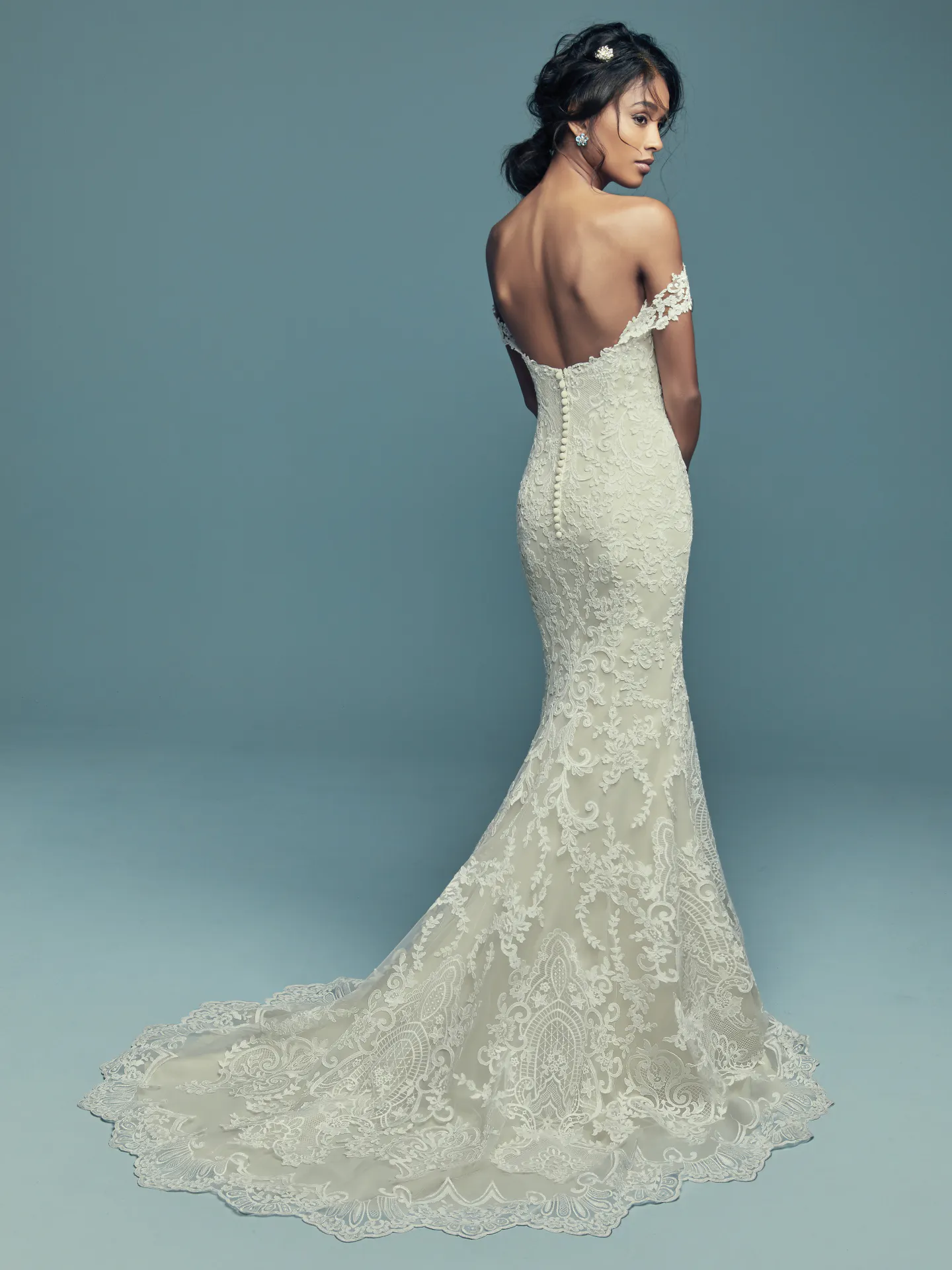 Stephanie  Vintage lace Wedding Dress by Maggie Sottero