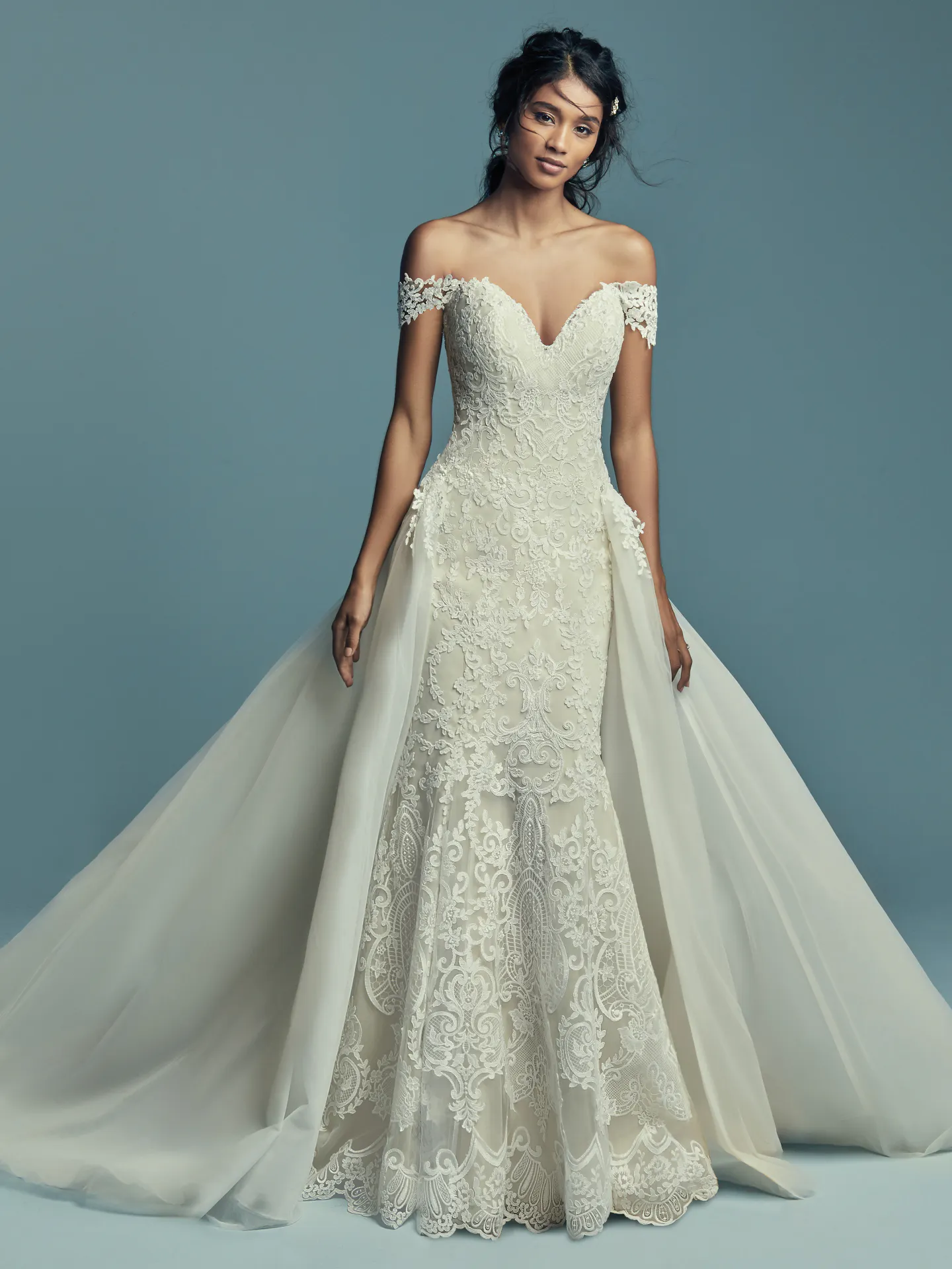 Stephanie  Vintage lace Wedding Dress by Maggie Sottero