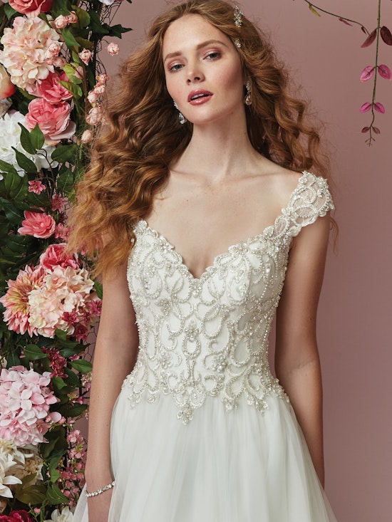 Bella (8RC717) Lace A Line Wedding Dress by Rebecca Ingram