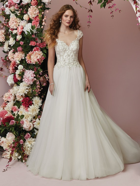 Bella (8RC717) Lace A Line Wedding Dress by Rebecca Ingram