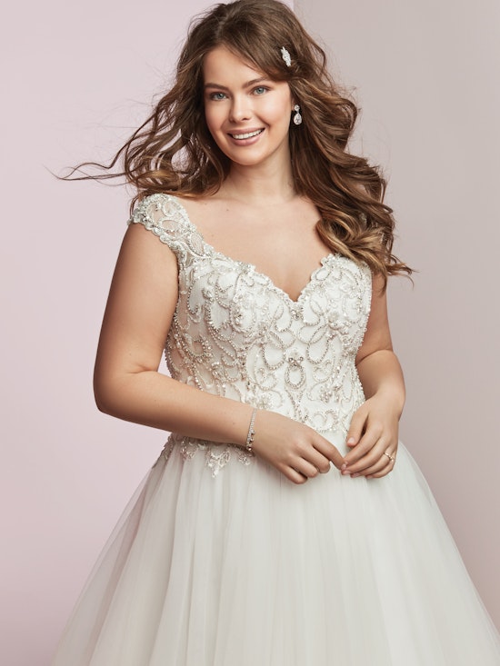 Bella (8RC717) Lace A Line Wedding Dress by Rebecca Ingram