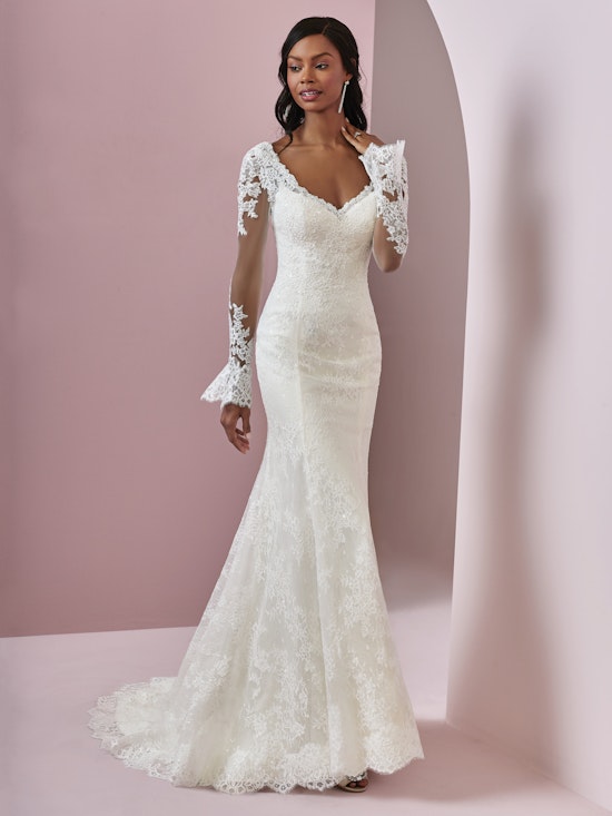 Bonnie (8RC705) Long Sleeve Lace Wedding Dress by Rebecca Ingram