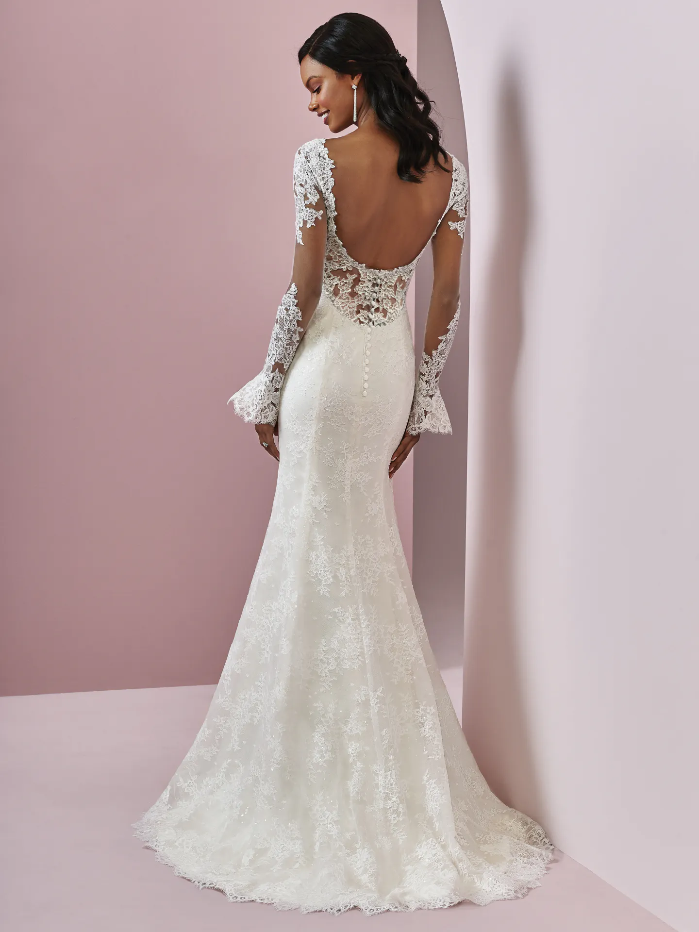 Bonnie  Long Sleeve Lace Wedding Dress by Rebecca Ingram