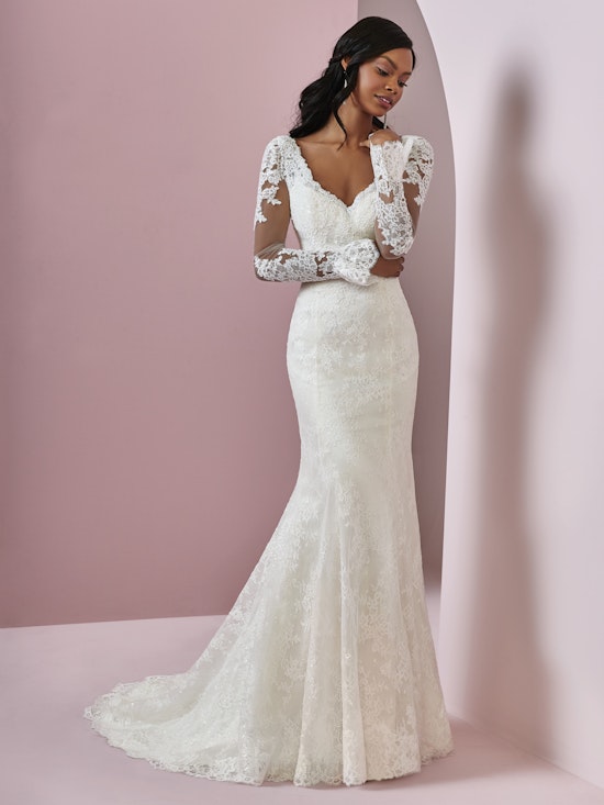 Bonnie (8RC705) Long Sleeve Lace Wedding Dress by Rebecca Ingram