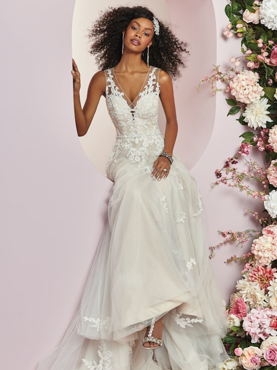 Camille (8RC691) Vintage lace Wedding Dress by Rebecca Ingram
