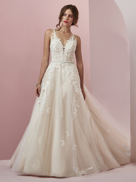Camille (8RC691) Vintage lace Wedding Dress by Rebecca Ingram