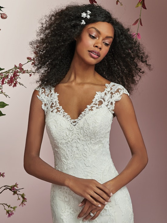 Deon (8RC683) Unique Lace Wedding Dress by Rebecca Ingram