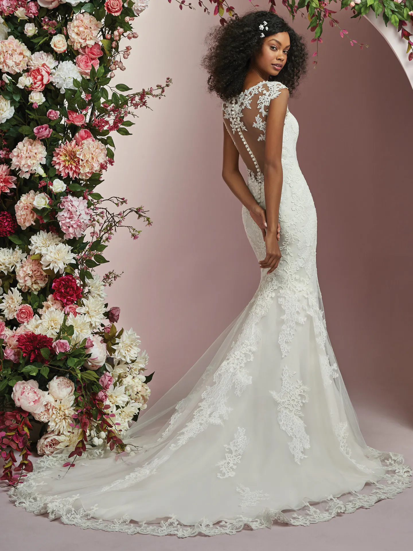 Deon  Unique Lace Wedding Dress by Rebecca Ingram