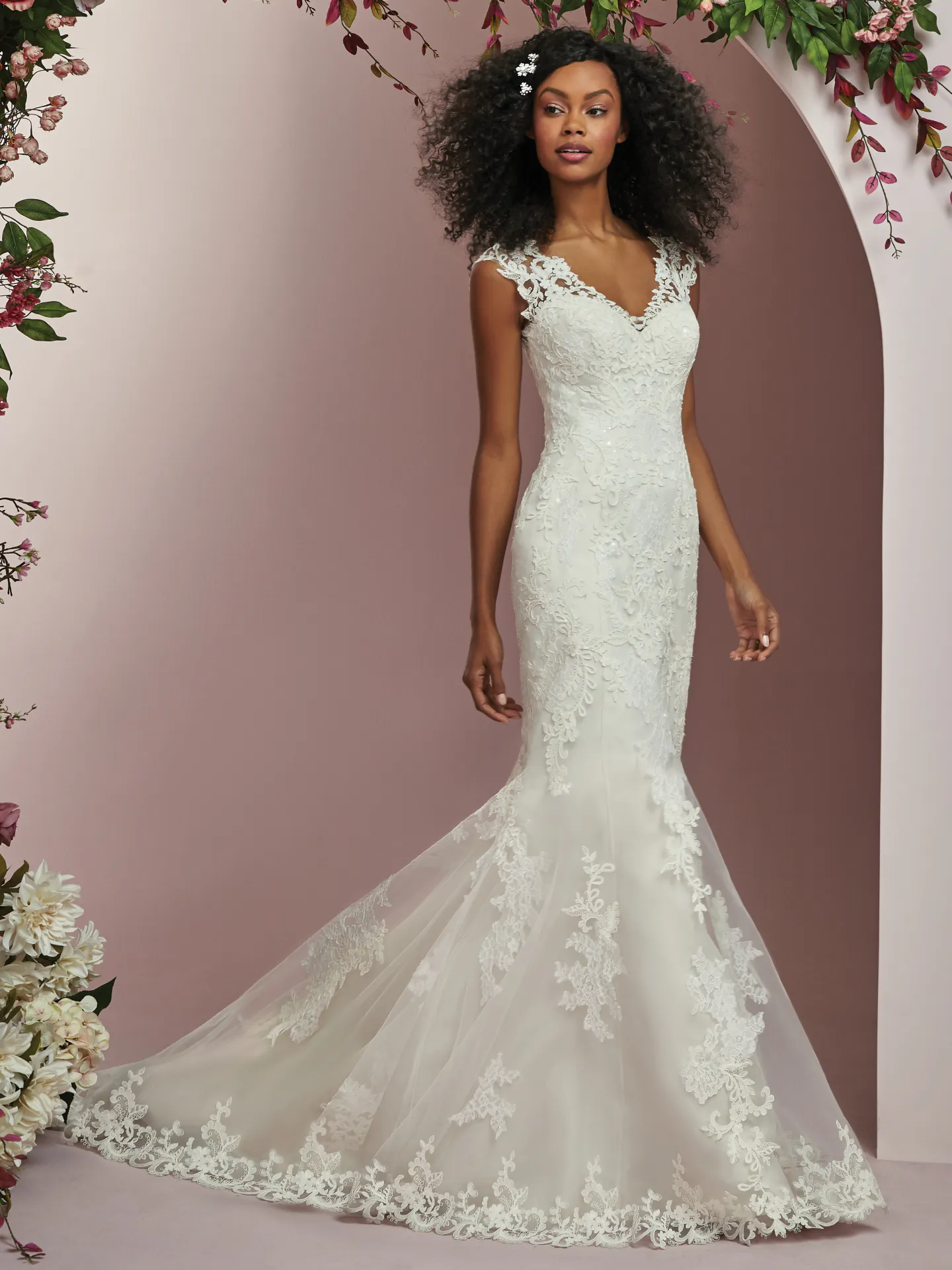 Deon  Unique Lace Wedding Dress by Rebecca Ingram