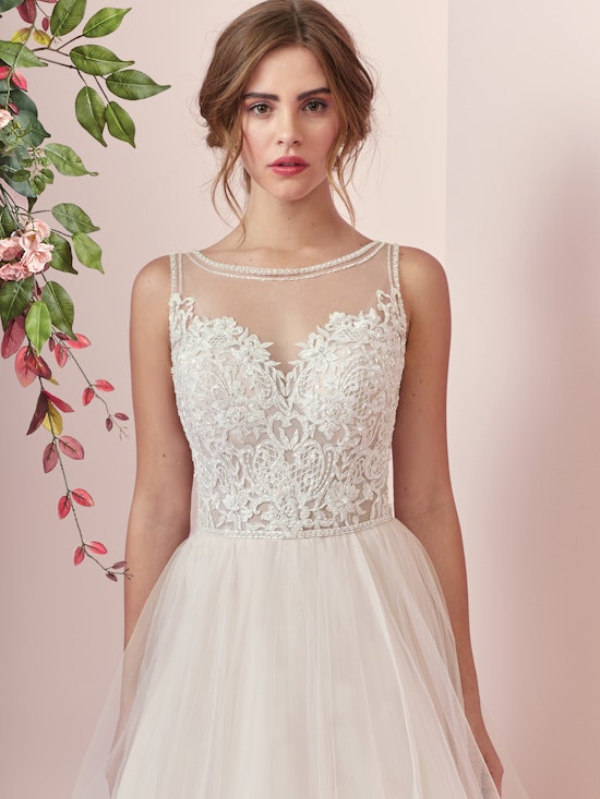 Eliza (8RS665) Vintage lace Wedding Dress by Rebecca Ingram