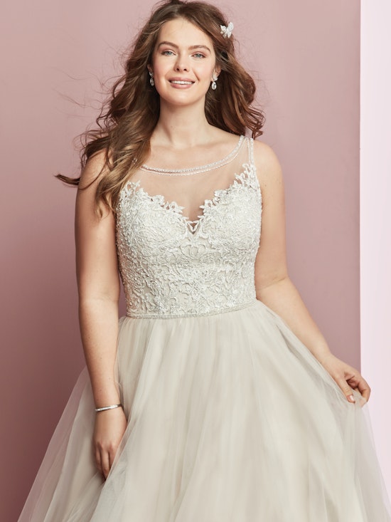 Eliza Jane (Curve) (CRV-8RS665AC) Lace Wedding Dress by Rebecca Ingram