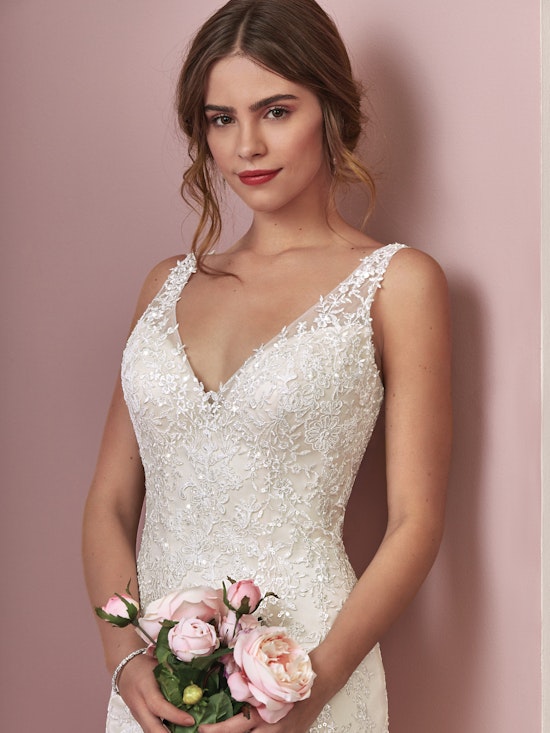 Elora (8RN724) Rustic Lace Wedding Dress by Rebecca Ingram