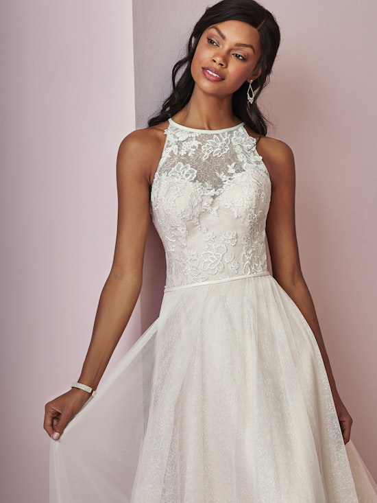 Heidi (8RN722) Rustic Lace Wedding Dress by Rebecca Ingram