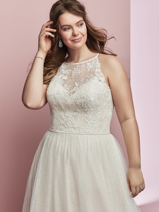 Heidi (8RN722) Rustic Lace Wedding Dress by Rebecca Ingram