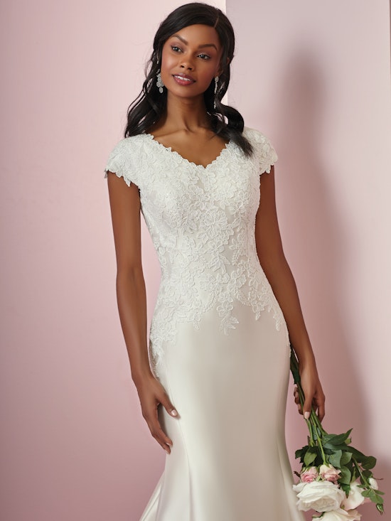 Laynie Anne (8RS680) Modest Wedding Dress by Rebecca Ingram