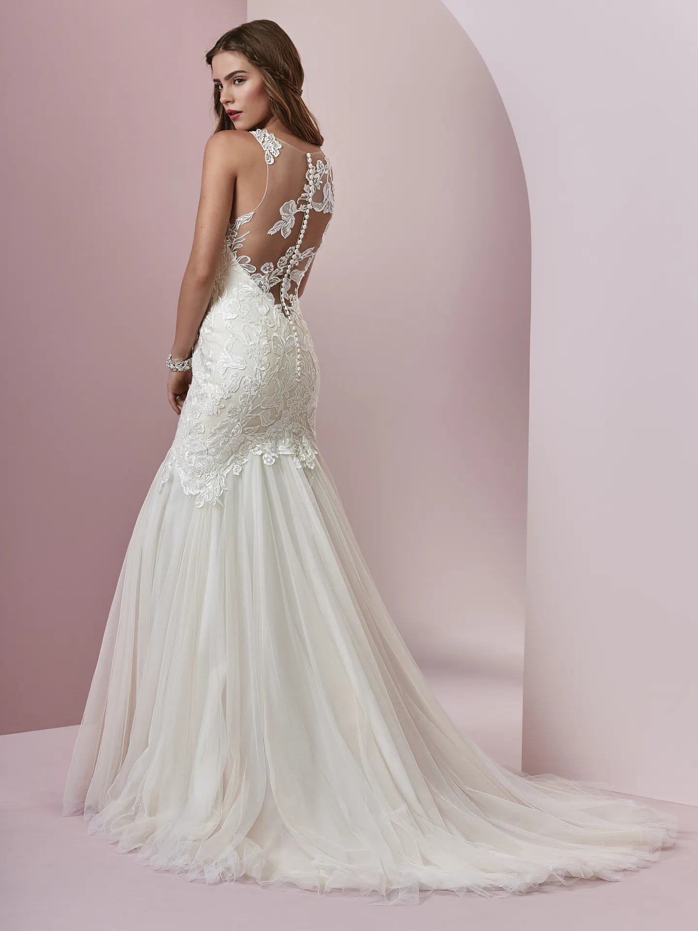 Mary  Lace Boho Wedding Dress by Rebecca Ingram