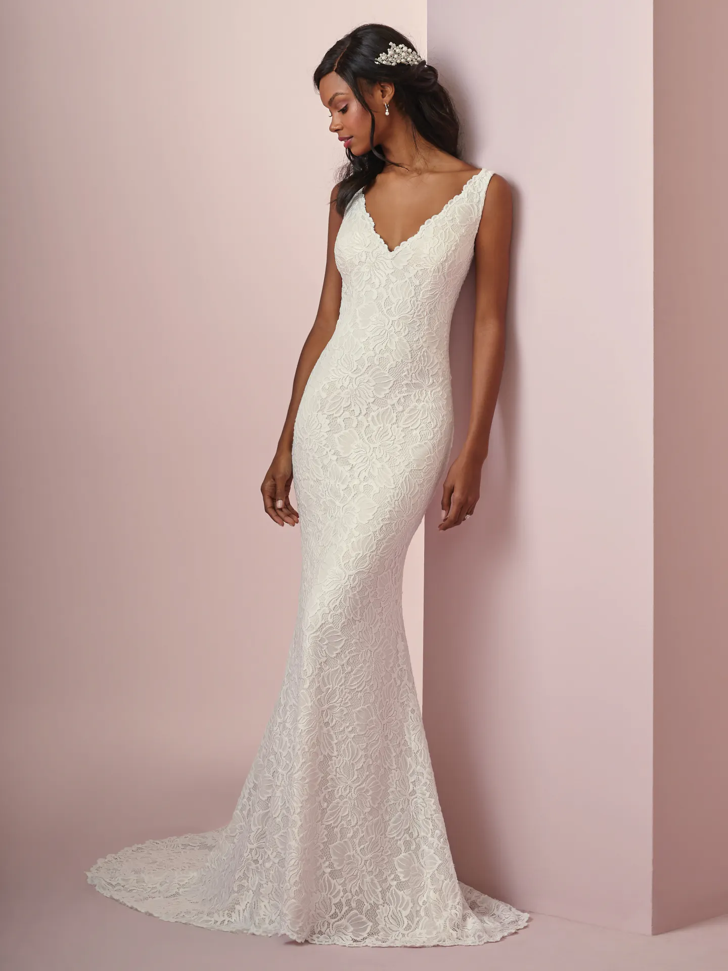 Tina  Lace Boho Wedding Dress by Rebecca Ingram