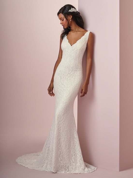 Tina (8RW706) Lace Boho Wedding Dress by Rebecca Ingram