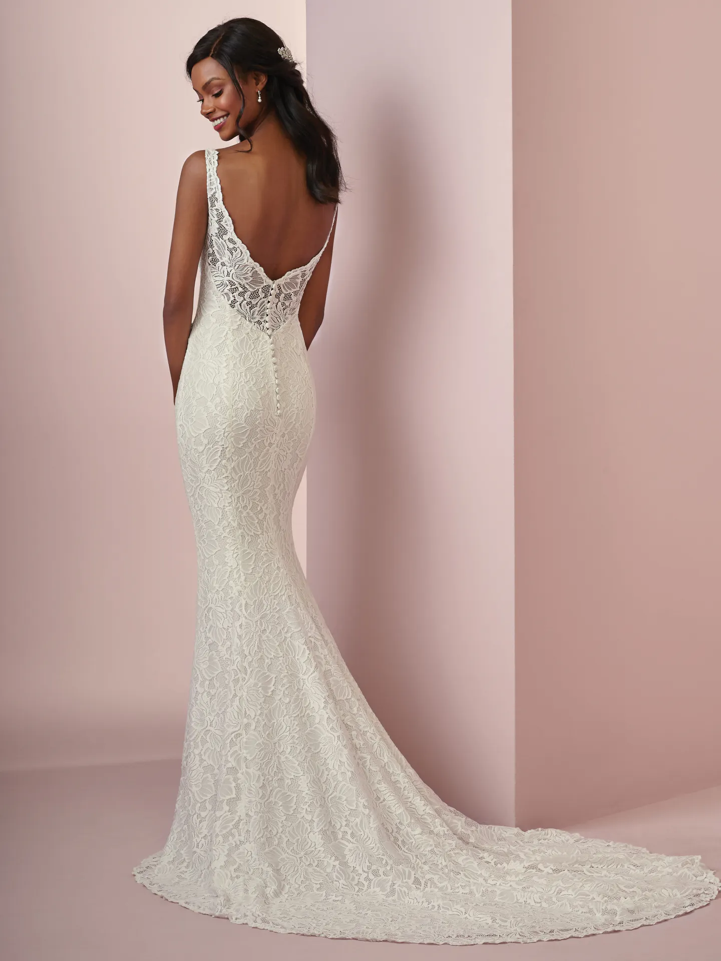 Tina  Lace Boho Wedding Dress by Rebecca Ingram