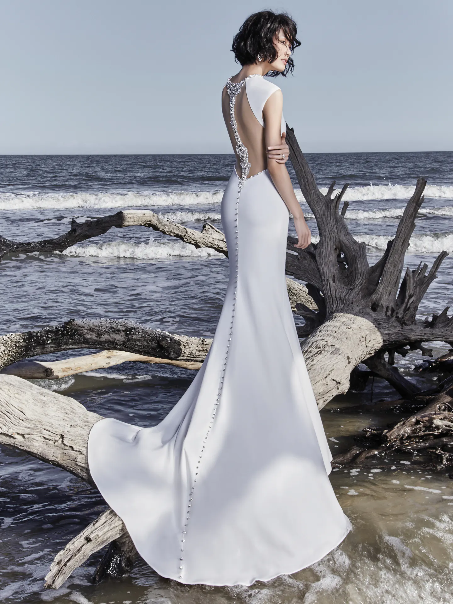 Arleigh Rose  Simple Crepe Wedding Dress by Sottero and Midgley