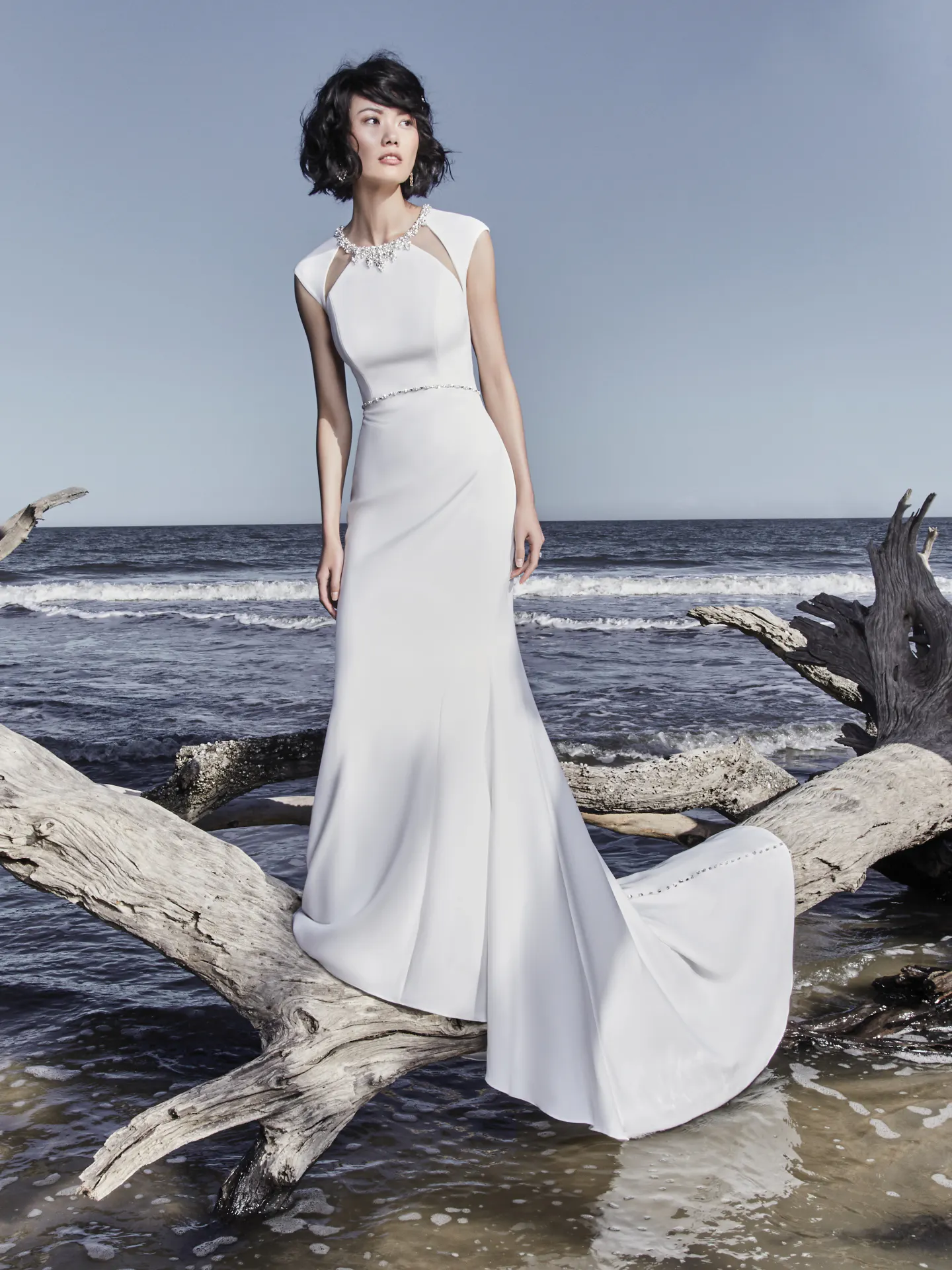 Arleigh Rose  Simple Crepe Wedding Dress by Sottero and Midgley