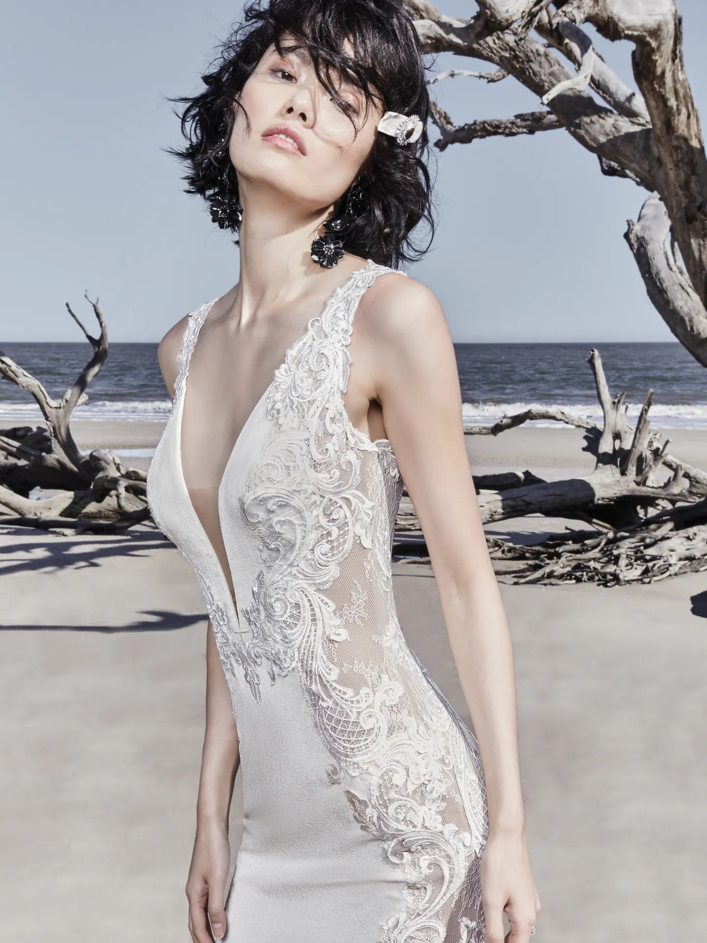 Bradford  Unique Velvet Wedding Dress by Sottero and Midgley