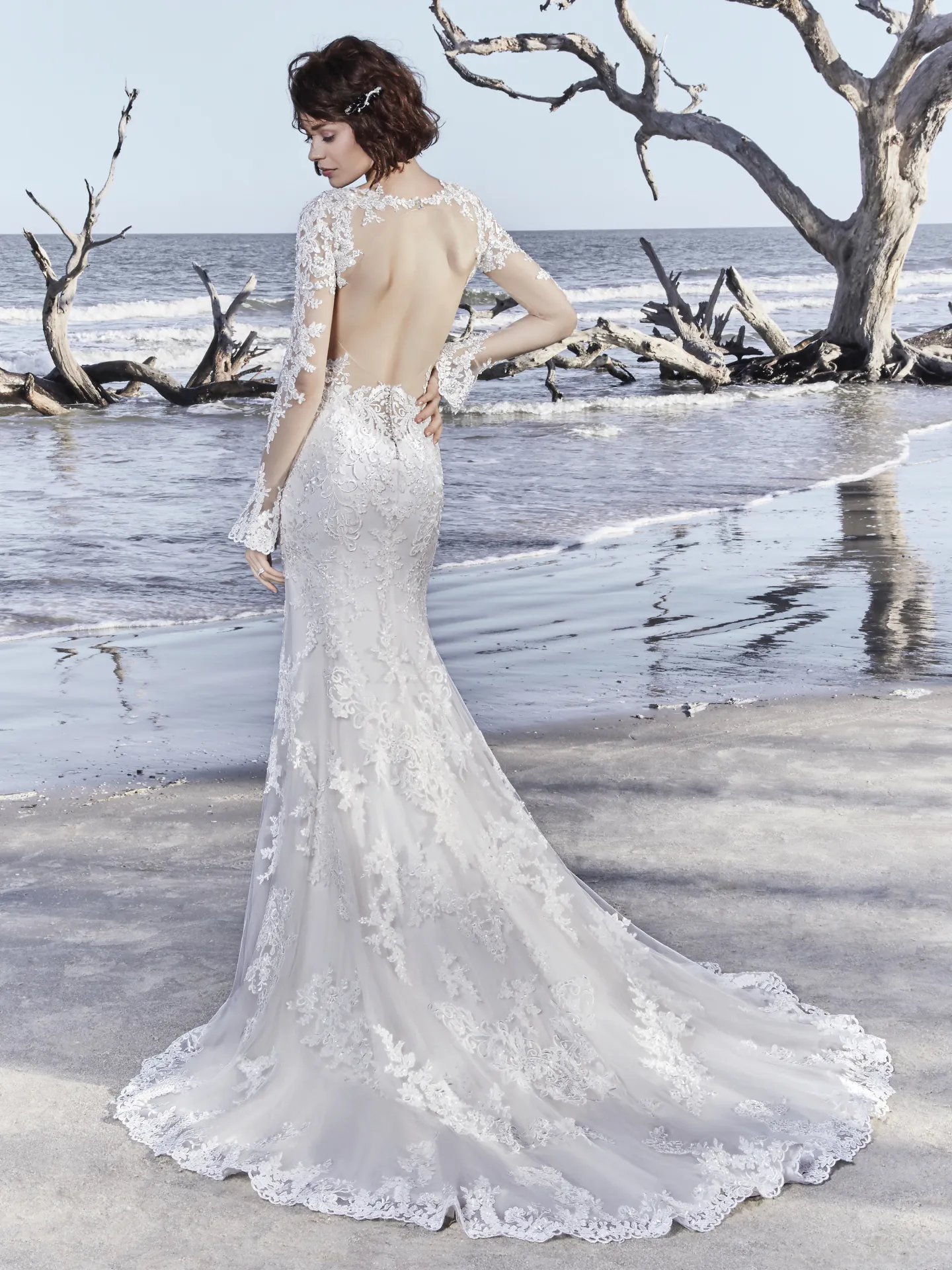 Ekaterina Long Sleeve Vintage Wedding Dress by Sottero and Midgley