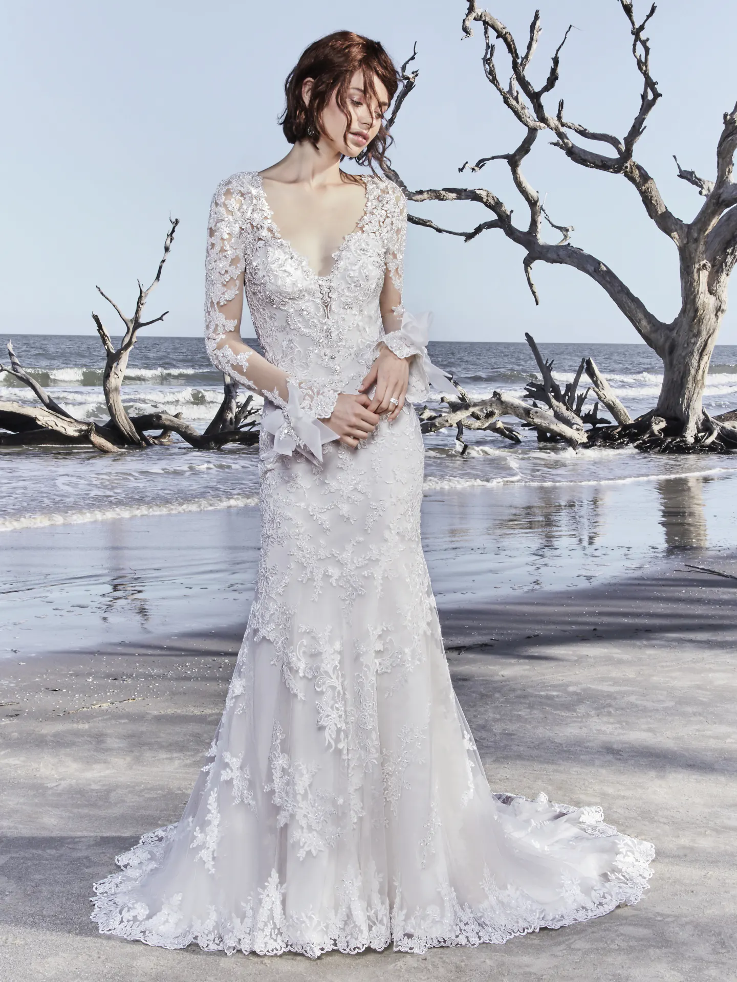 Ekaterina Long Sleeve Vintage Wedding Dress by Sottero and Midgley