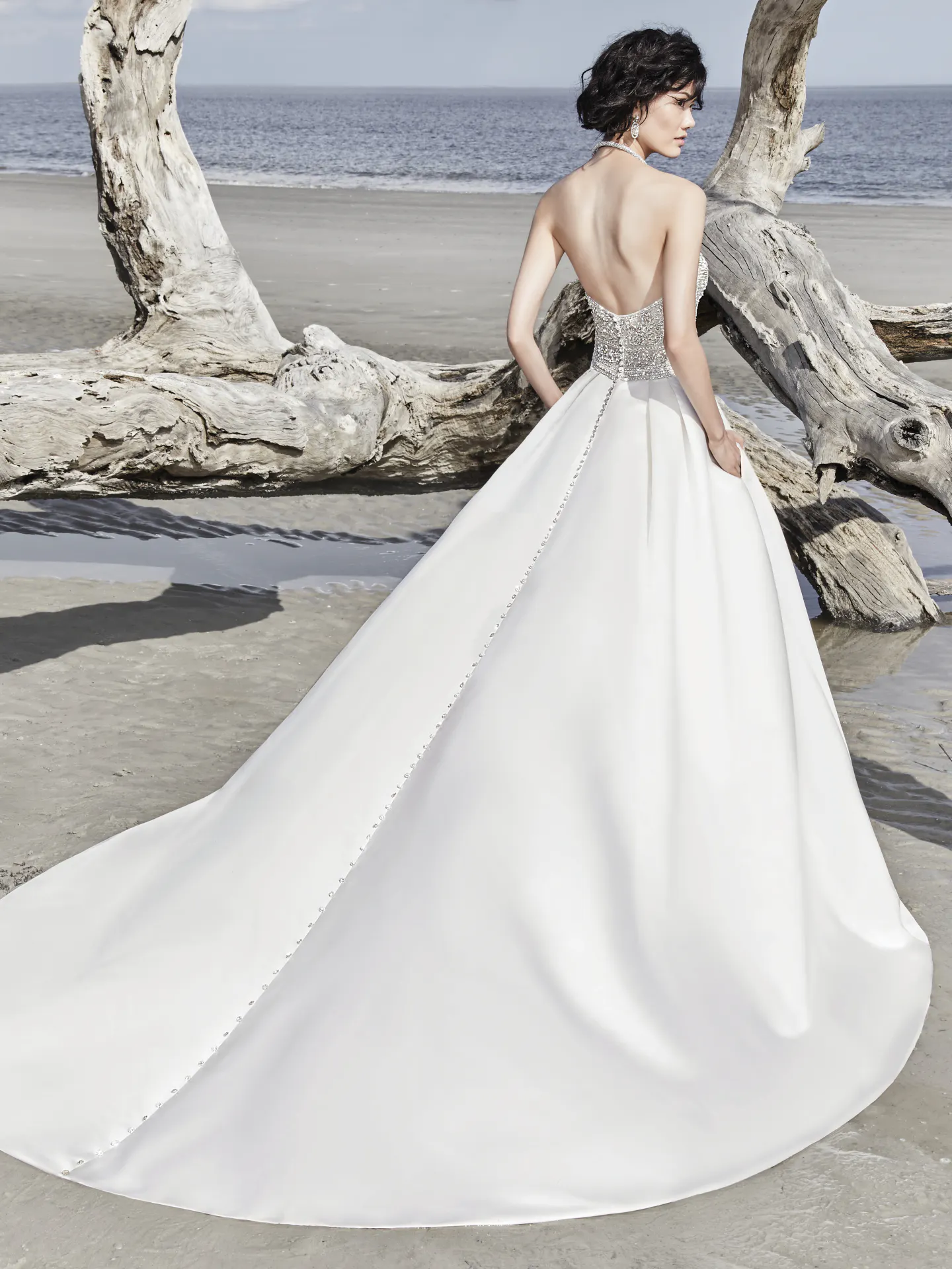 Phoenix Simple Satin Wedding Dress By Sottero and Midgley