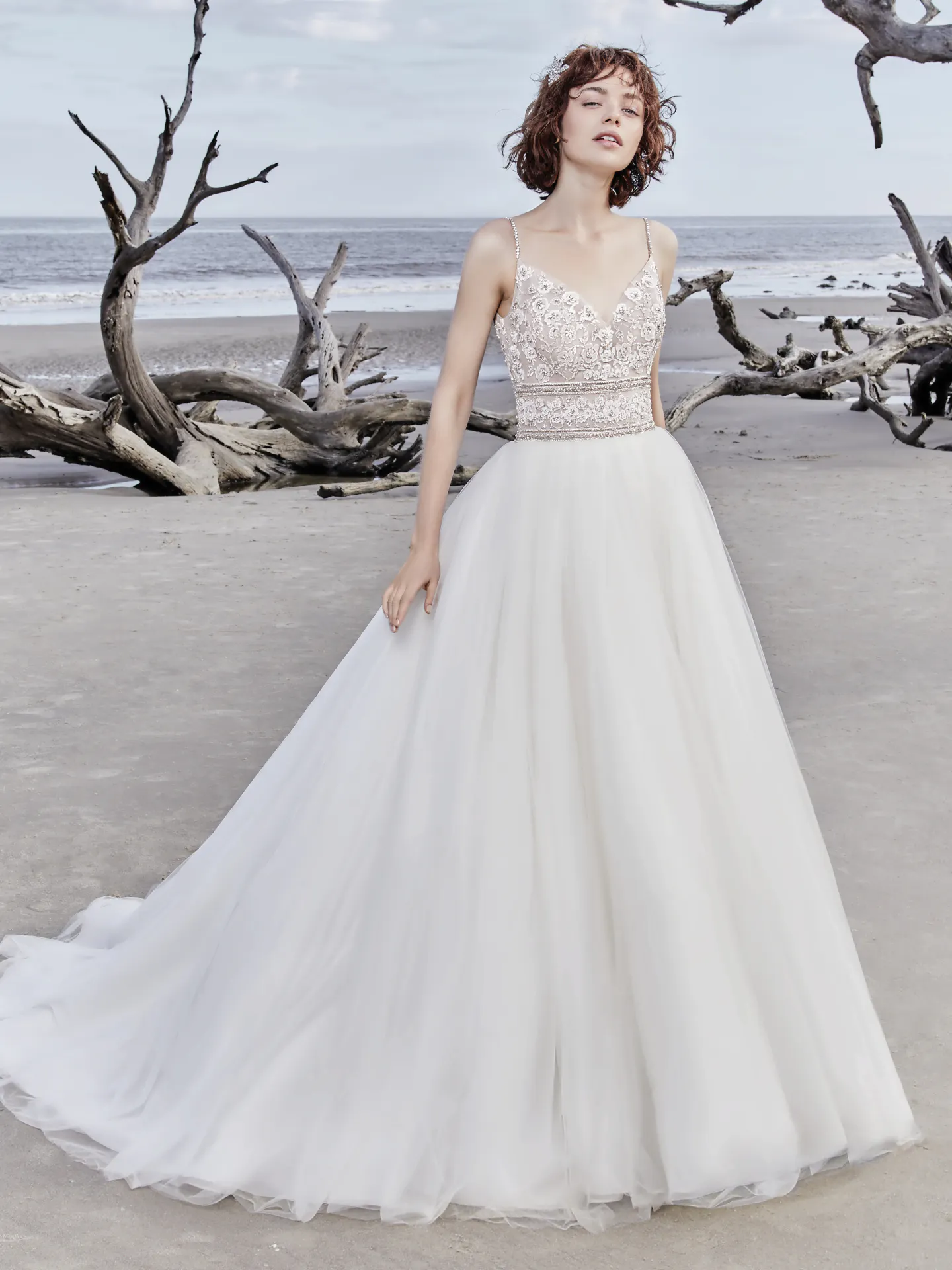 Saylor Rose  Tulle Boho Wedding Dress by Sottero and Midgley