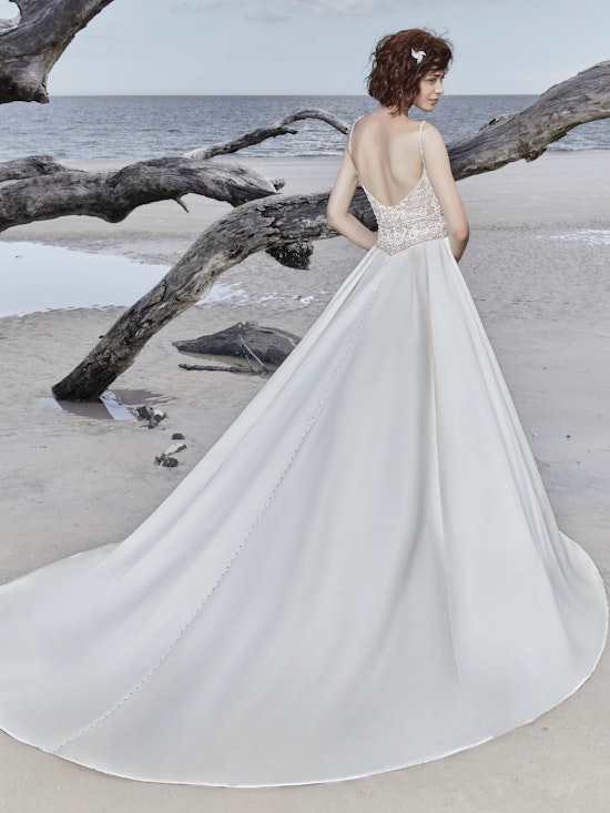 Saylor (8SW759) Satin Ballgown Wedding Dress by Maggie Sottero